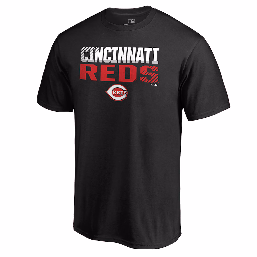 Men's Cincinnati Reds Black Fade Out T-Shirt - Jersey