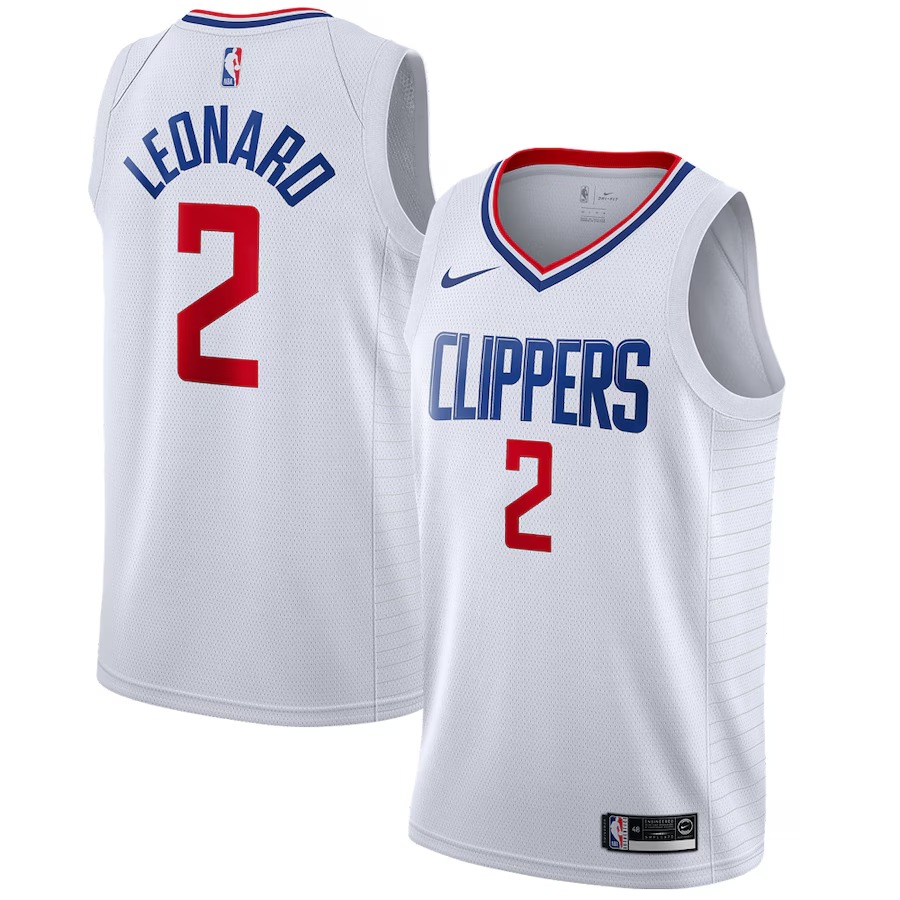 Men's LA Clippers Kawhi Leonard Nike White 2019/2020 Swingman Jersey - Association Edition - Jersey