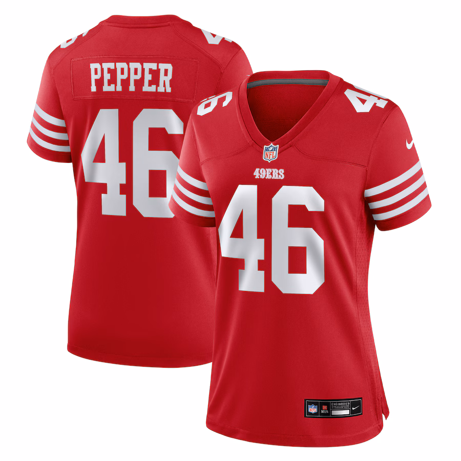 Women's San Francisco 49ers Taybor Pepper Nike Scarlet Game Jersey - Jersey