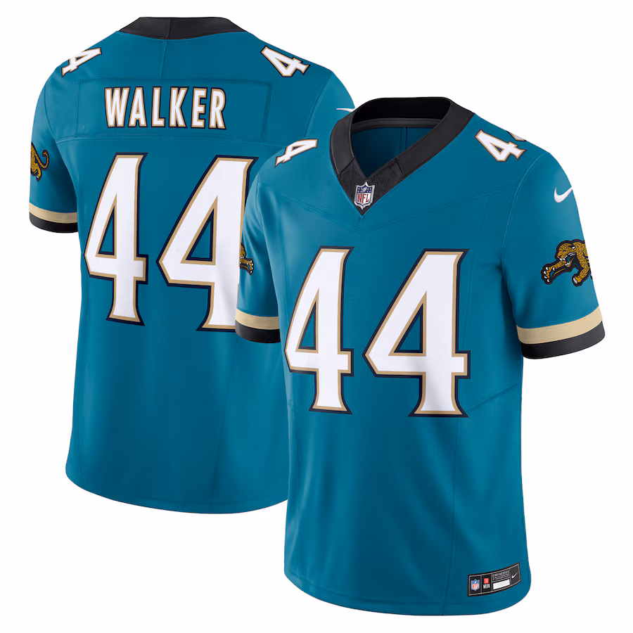 Men's Jacksonville Jaguars Travon Walker Nike Teal Prowler Throwback Vapor F.U.S.E. Limited Jersey - Jersey