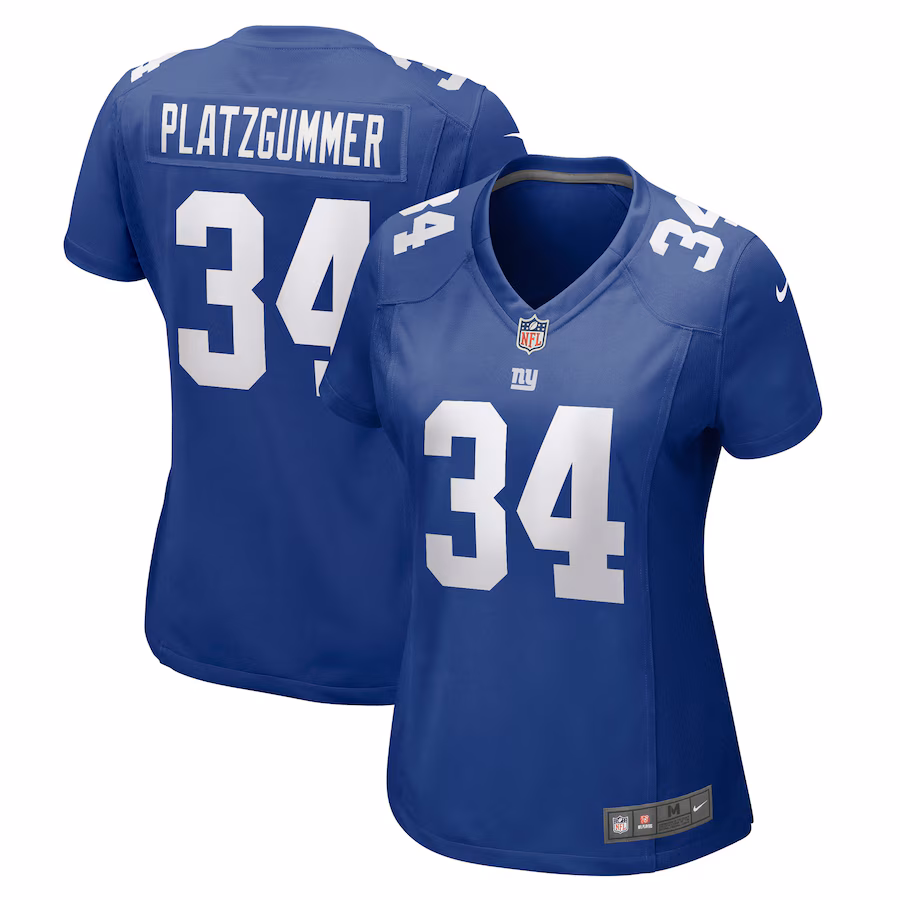 Women's New York Giants Sandro Platzgummer Nike Royal Game Player Jersey - Jersey