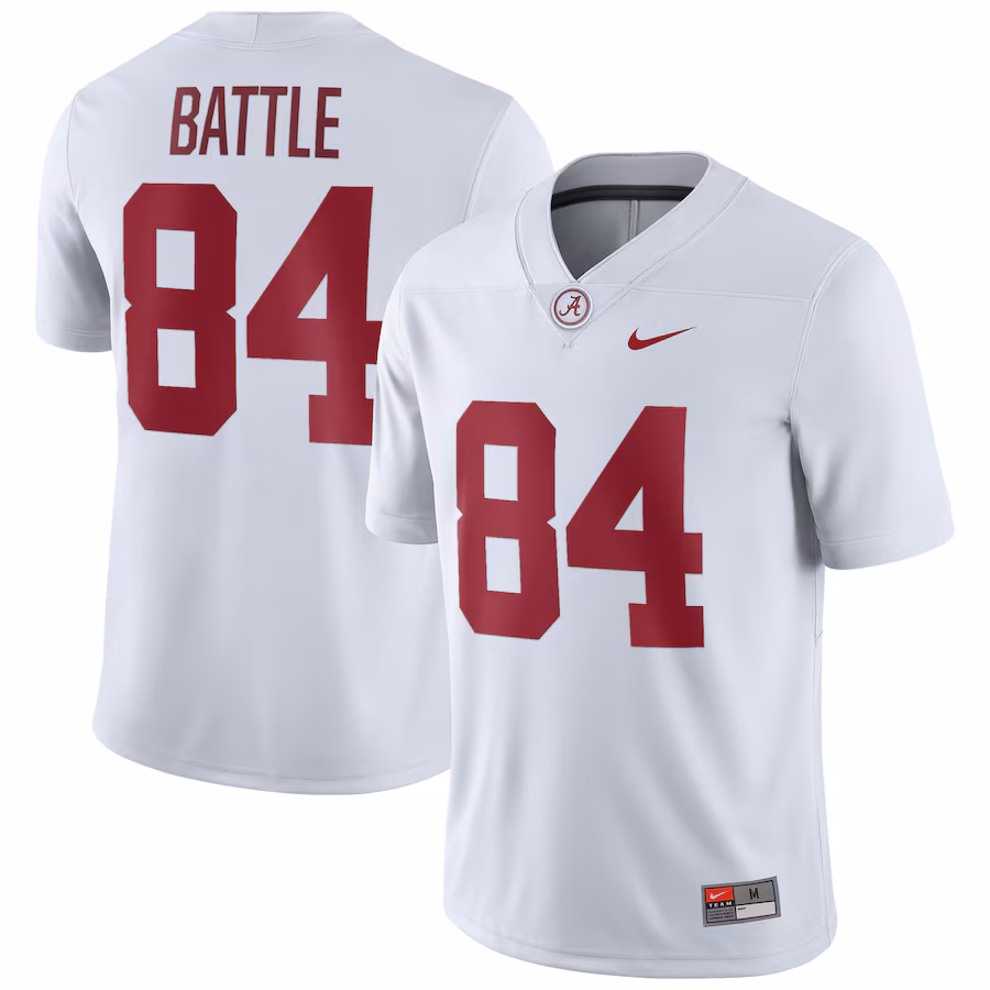 Bill Battle Alabama Crimson Tide Nike Alabama Always Game Jersey - White - Jersey