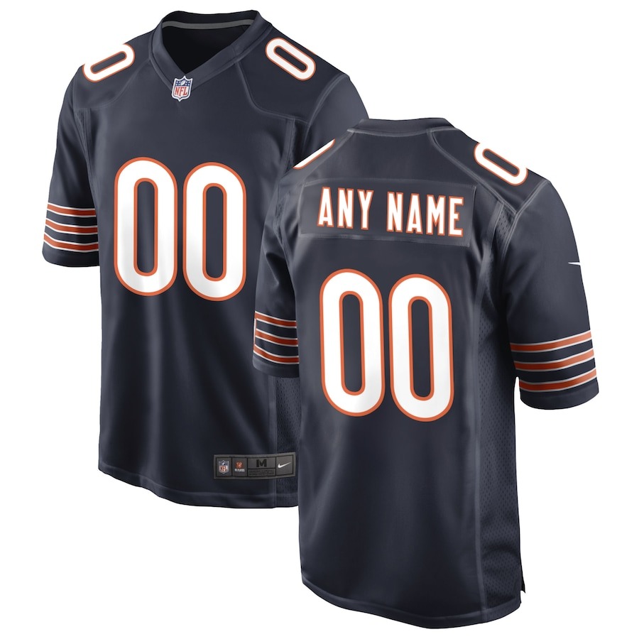 Men's Chicago Bears Nike Navy Custom Game Jersey - Jersey