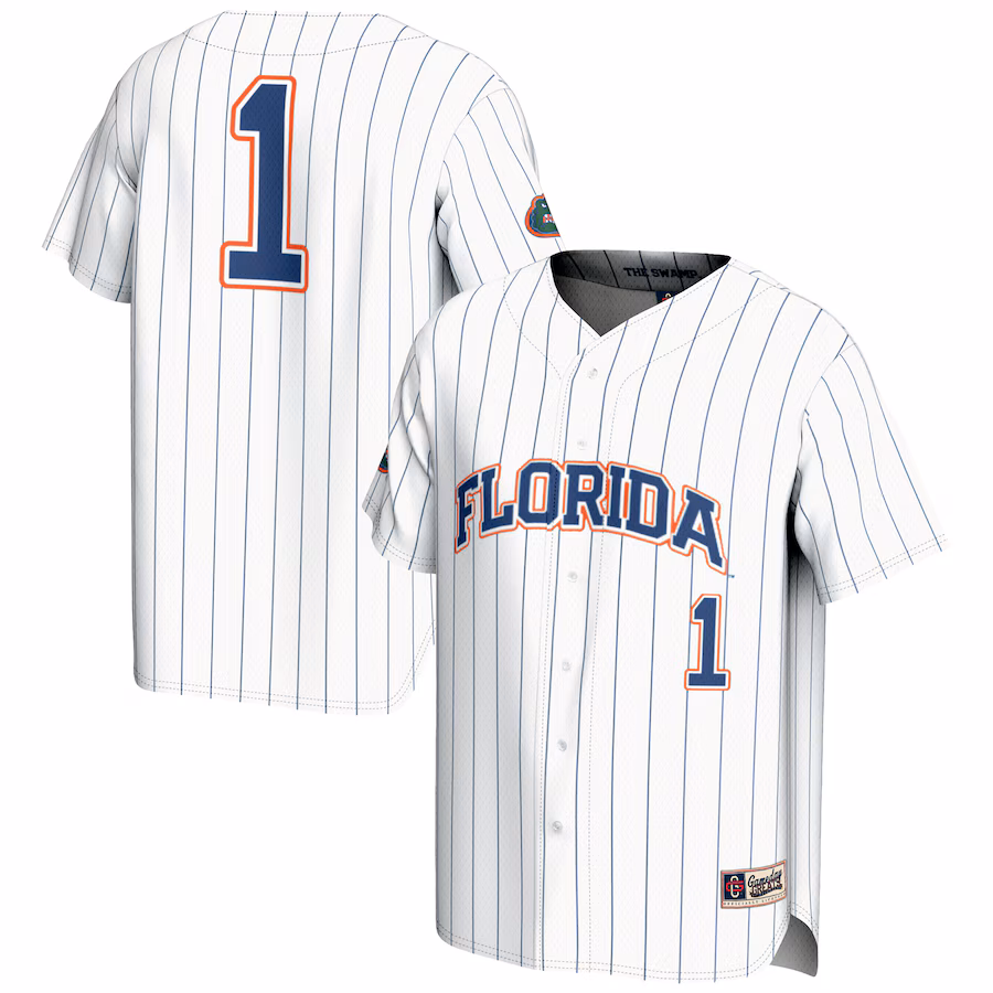 Unisex GameDay Greats #1 White Florida Gators Lightweight Baseball Jersey - Jersey