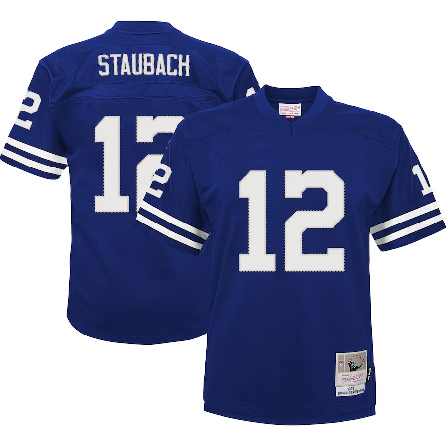 Youth Dallas Cowboys Roger Staubach Mitchell & Ness Navy Retired Player Legacy Jersey - Jersey