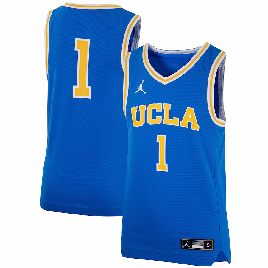 #1 UCLA Bruins Jordan Brand Youth Team Replica Basketball Jersey - Blue - Jersey