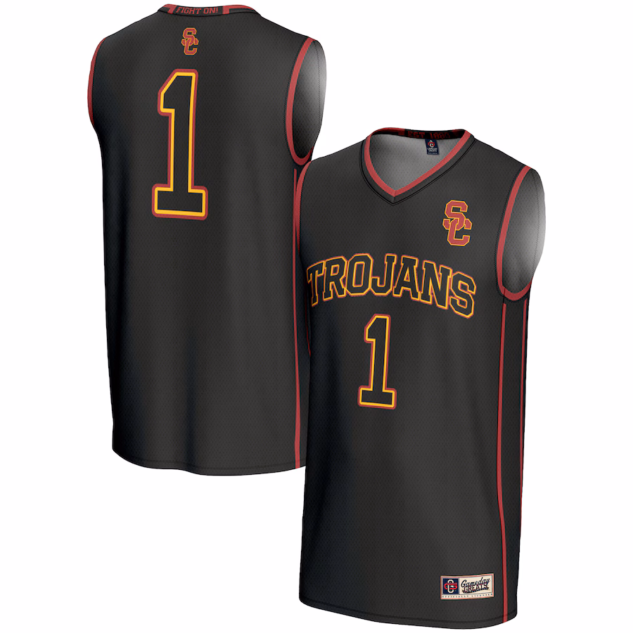 Unisex GameDay Greats #1 Black USC Trojans Lightweight Basketball Jersey - Jersey