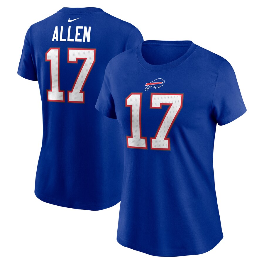 Women's Buffalo Bills Josh Allen Nike Royal Player Name & Number T-Shirt - Jersey