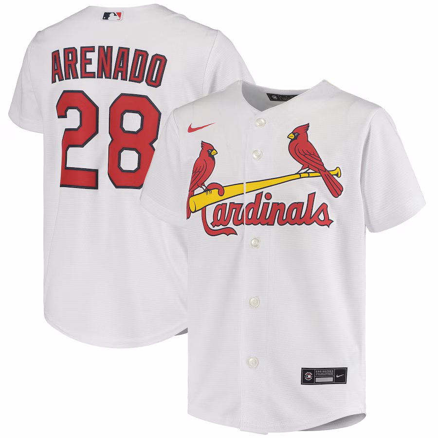 Youth St. Louis Cardinals Nolan Arenado Nike White Home Replica Player Jersey - Jersey