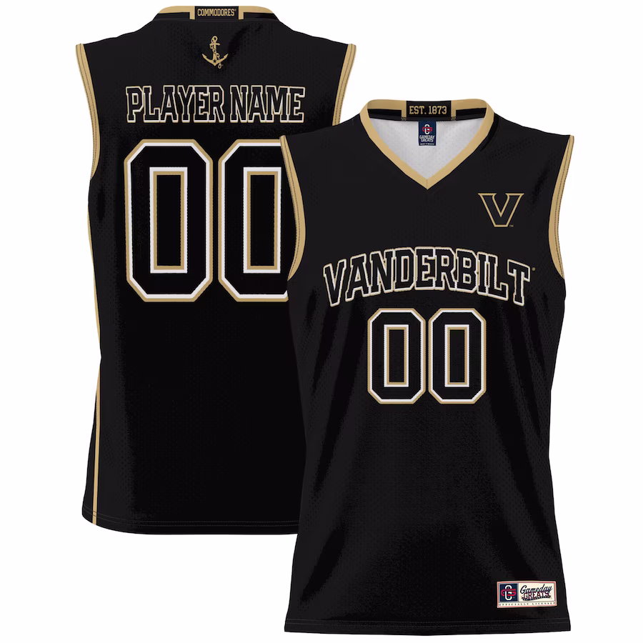 Vanderbilt Commodores GameDay Greats Youth NIL Pick-A-Player Basketball Jersey - Black - Jersey