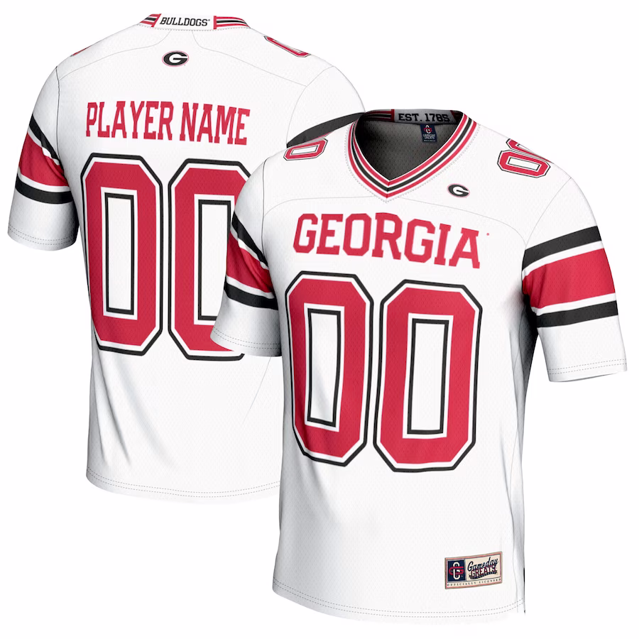 Georgia Bulldogs GameDay Greats Youth NIL Pick-A-Player Football Jersey - White - Jersey