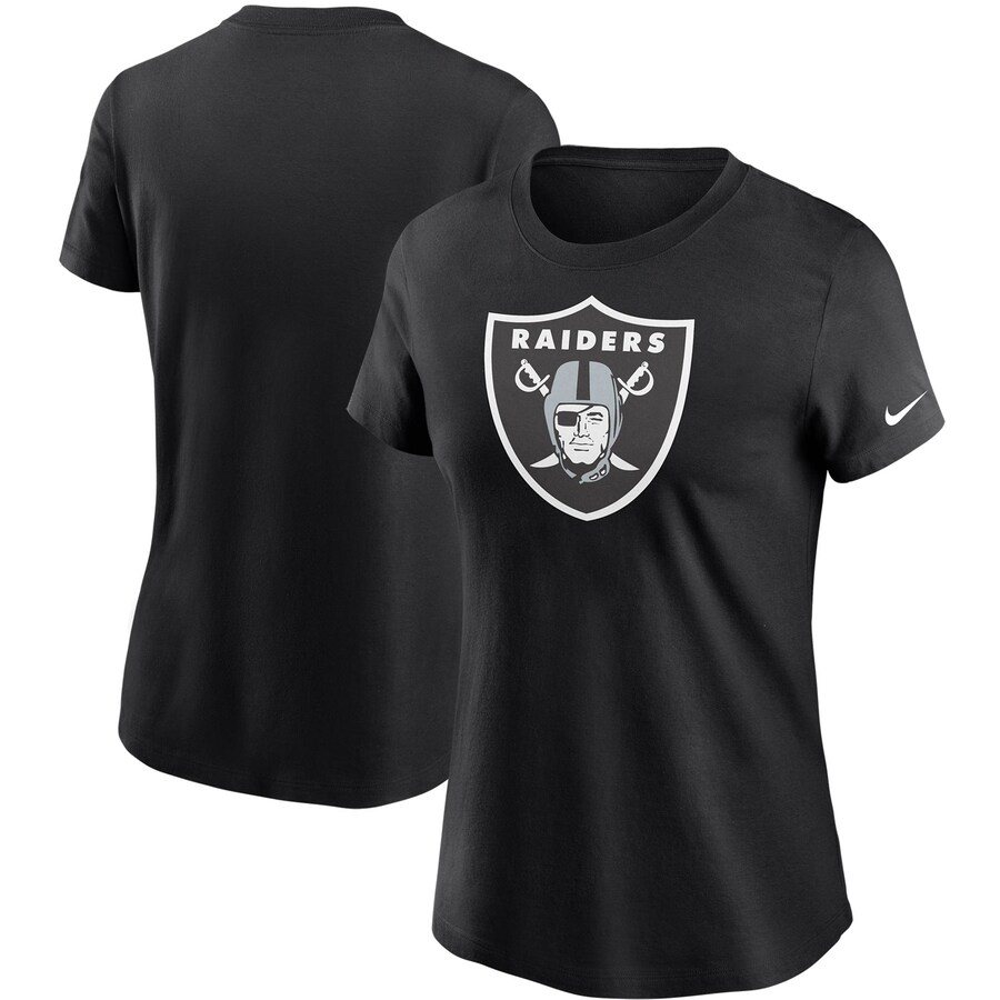 Women's Las Vegas Raiders Nike Black Logo Essential T-Shirt - Jersey