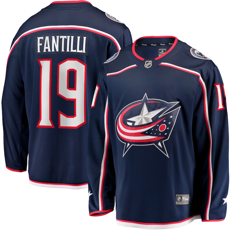 Men's Columbus Blue Jackets Adam Fantilli Fanatics Navy Home Premier Breakaway Player Jersey - Jersey