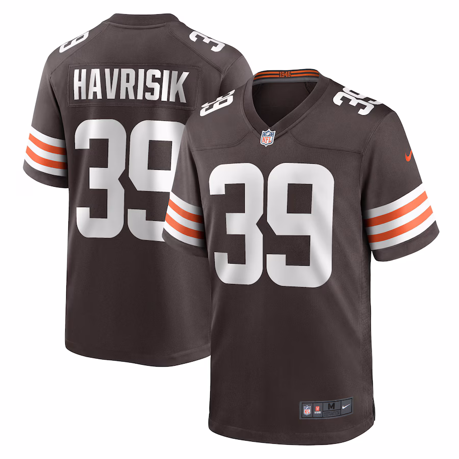 Men's Cleveland Browns Lucas Havrisik Nike  Brown Team Game Jersey - Jersey