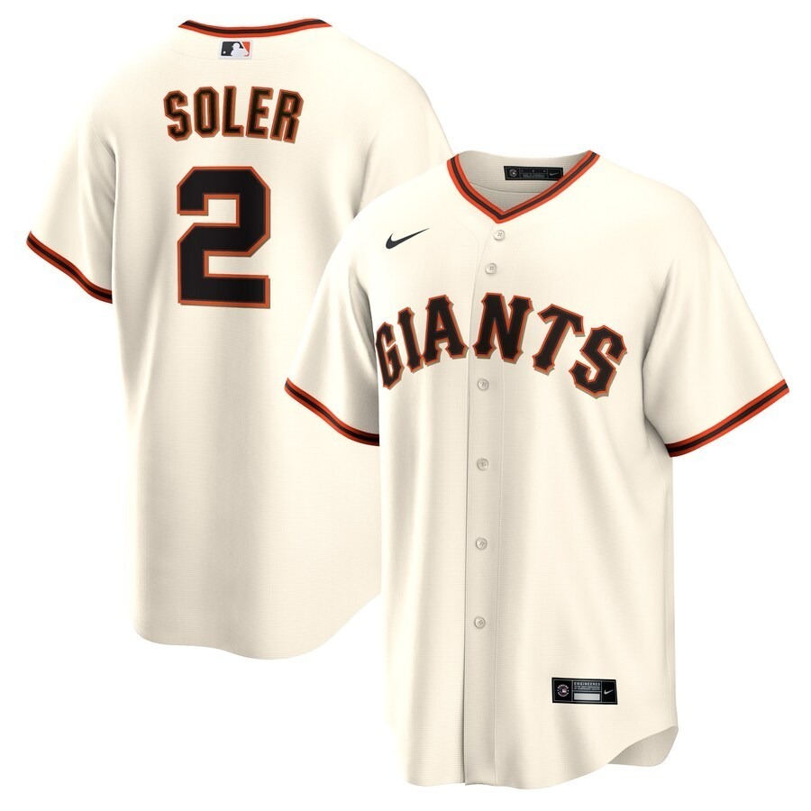 Men's San Francisco Giants Jorge Soler Nike Cream Home Replica Player Jersey - Jersey