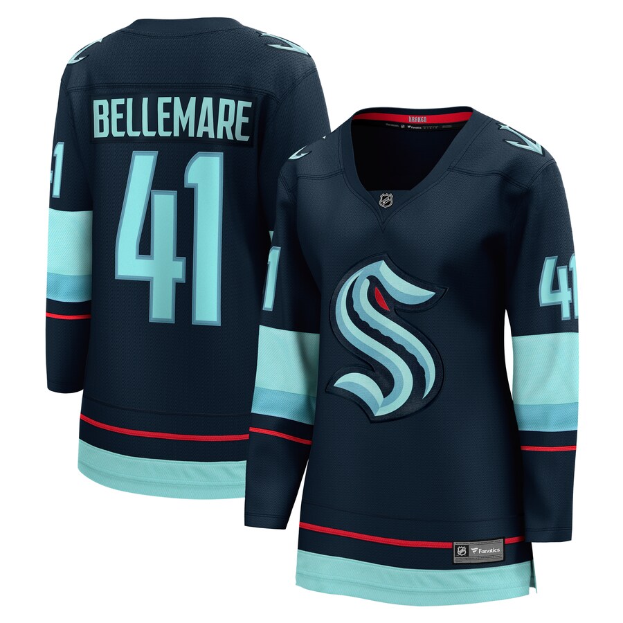Women's Seattle Kraken Pierre-Edouard Bellemare Fanatics Branded Deep Sea Blue Home Breakaway Player Jersey - Jersey