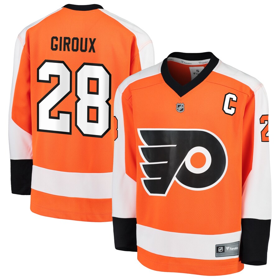 Youth Philadelphia Flyers Claude Giroux Fanatics Branded Orange Replica Player Jersey - Jersey