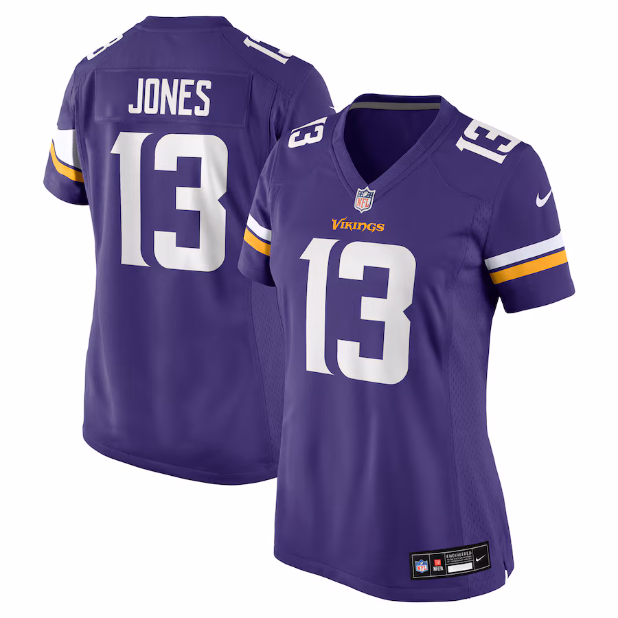Women's Minnesota Vikings Daniel Jones Nike Purple Team Game Jersey - Jersey