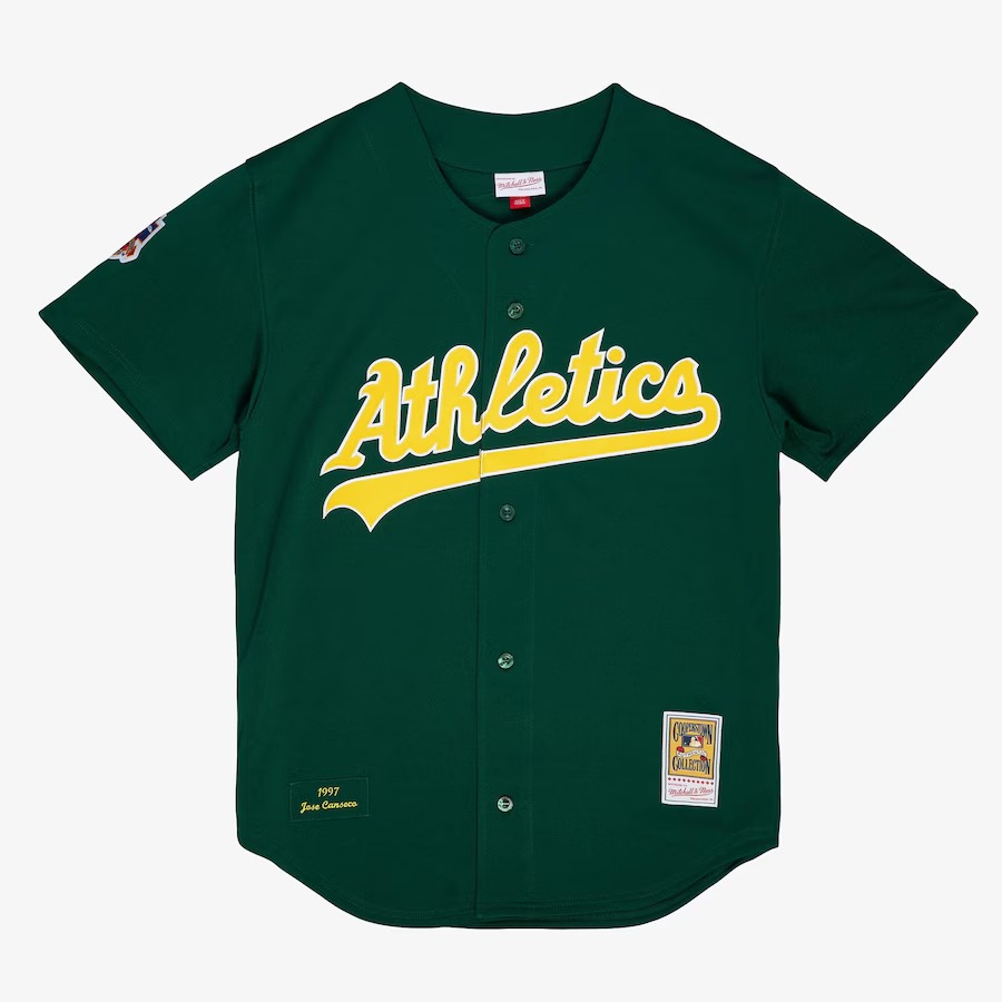 Men's Athletics Jose Canseco Green Cooperstown Collection 1997 Authentic Player Jersey - Jersey