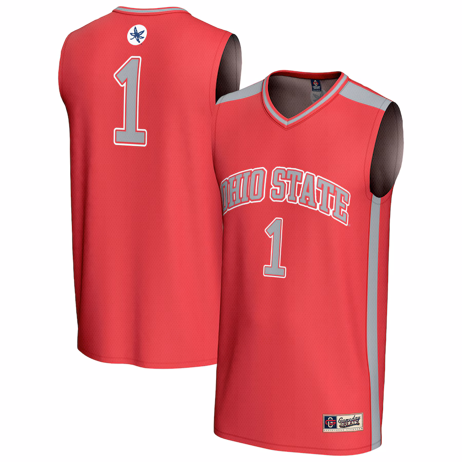 Unisex GameDay Greats #1 Scarlet Ohio State Buckeyes Lightweight Basketball Fashion Jersey - Jersey
