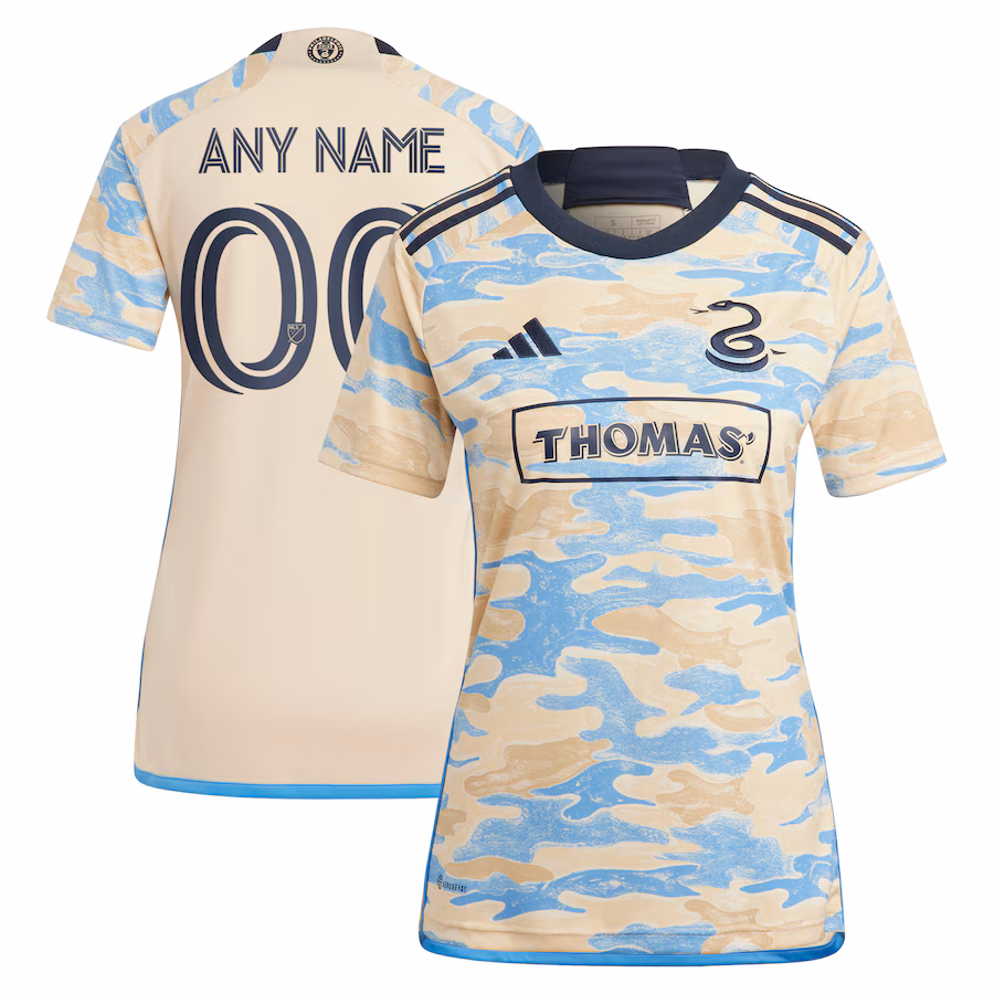 Women's Philadelphia Union adidas Tan 2023 For Philly Replica Custom Jersey - Jersey