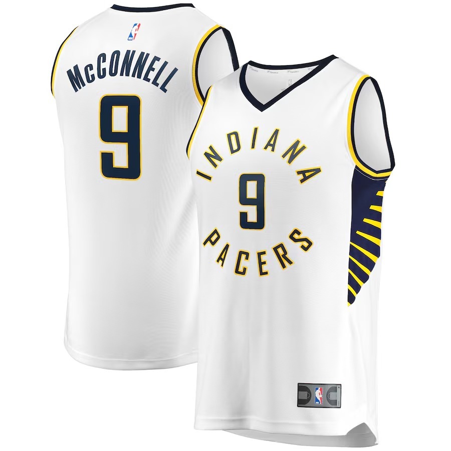 Men's Indiana Pacers T.J. McConnell Fanatics White Fast Break Player Replica Jersey - Association Edition - Jersey