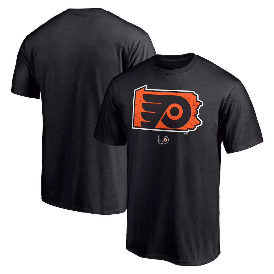 Men's Philadelphia Flyers Black Hometown Collection State T-Shirt - Jersey