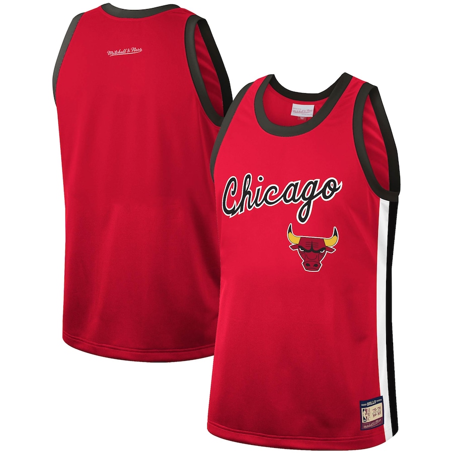 Men's Chicago Bulls Mitchell & Ness Red Hardwood Classics Team Heritage Fashion Jersey - Jersey