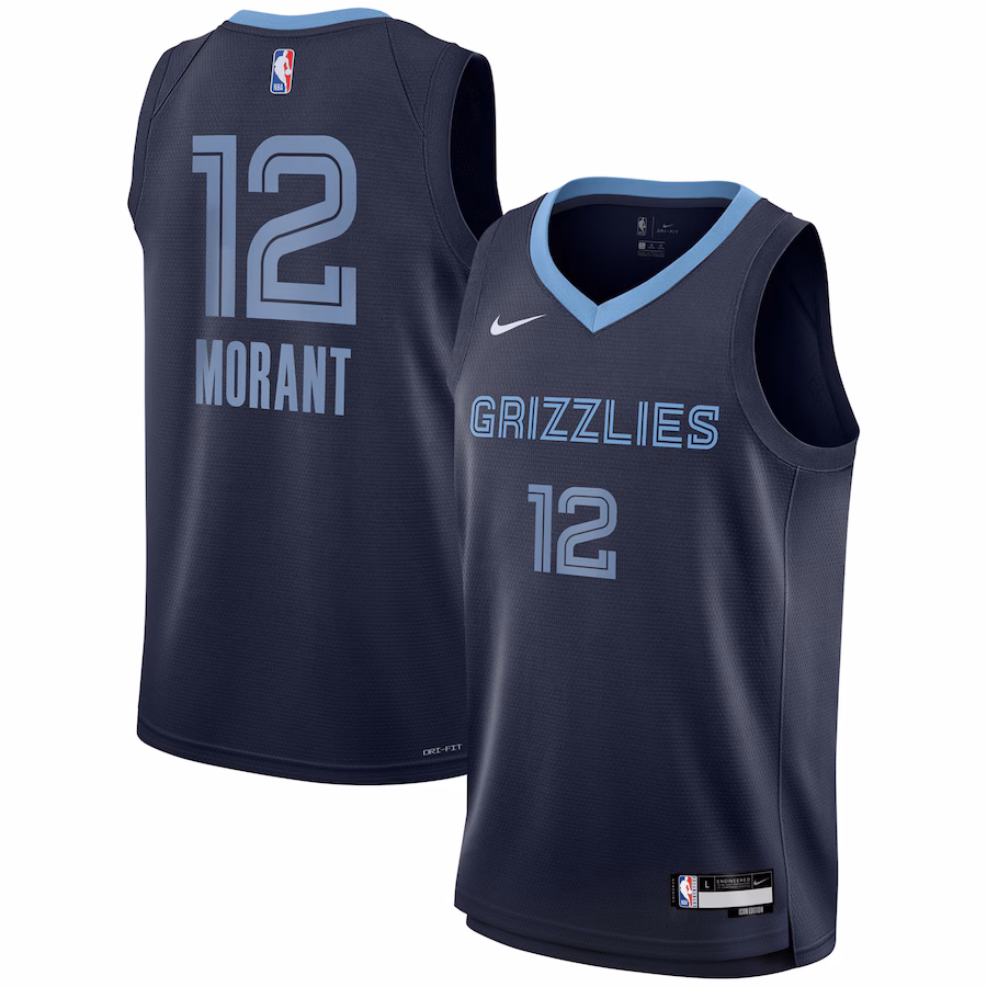 Youth Memphis Grizzlies Ja Morant Nike Navy Swingman Jersey - Icon Edition - Jersey
