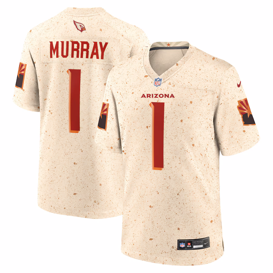 Men's Arizona Cardinals Kyler Murray Nike Natural 2025 Rivalries Collection Game Jersey - Jersey