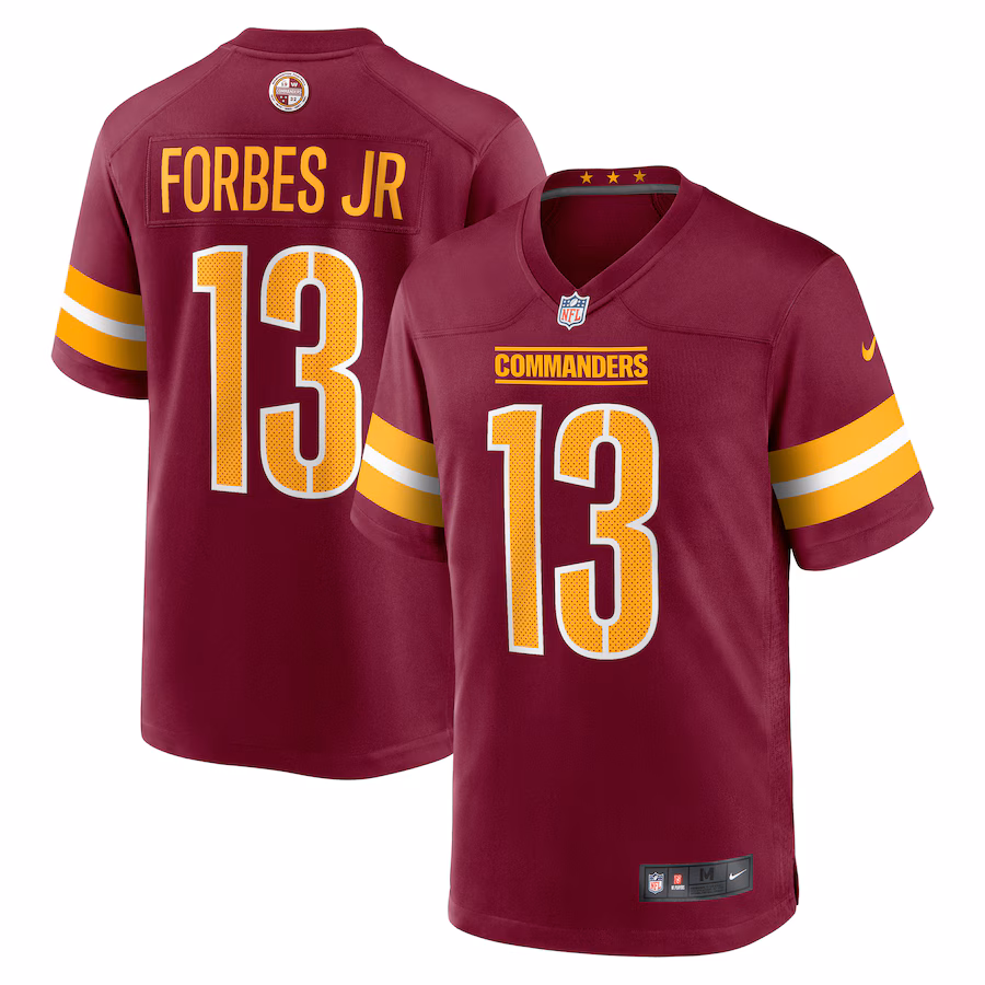 Men's Washington Commanders Emmanuel Forbes Nike Burgundy 2023 NFL Draft First Round Pick Game Jersey - Jersey