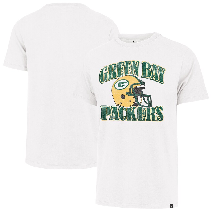 Men's Green Bay Packers '47 Cream Overrun Franklin Throwback T-Shirt - Jersey