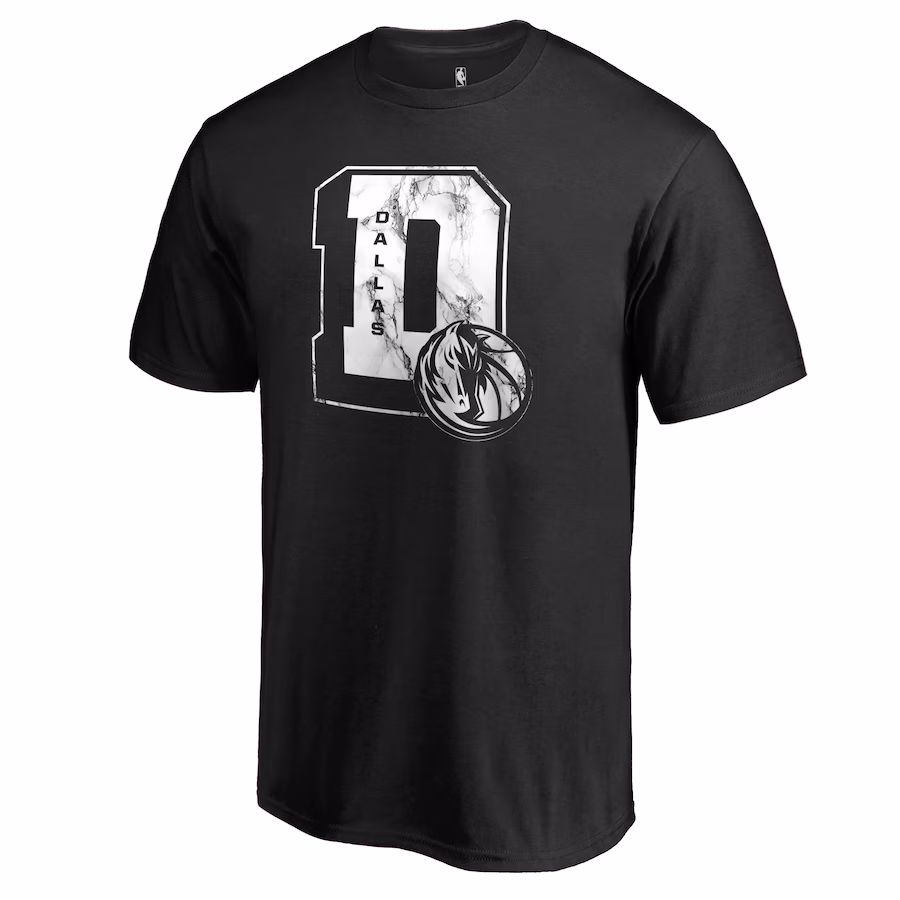 Men's Dallas Mavericks Black Letterman T-Shirt - Jersey