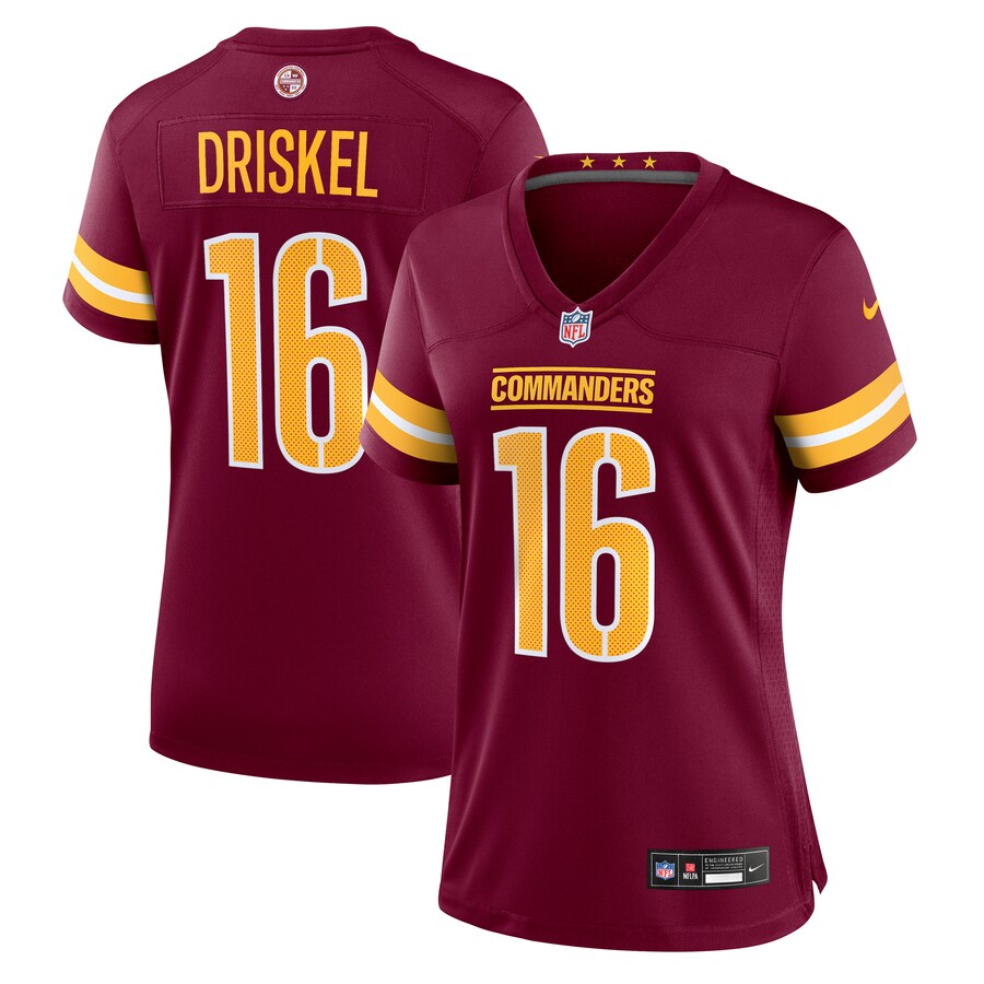 Women's Washington Commanders Jeff Driskel Nike Burgundy Team Game Jersey - Jersey