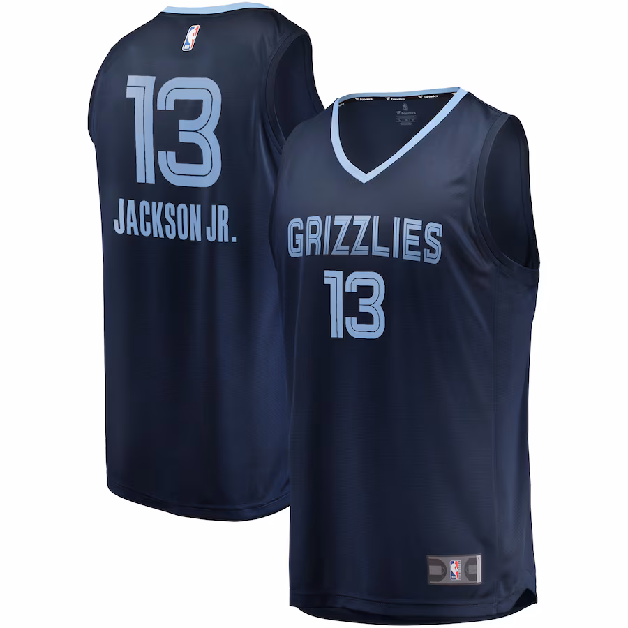Men's Memphis Grizzlies Jaren Jackson Jr. Fanatics Navy Replica Fast Break Jersey - Icon Edition - Jersey