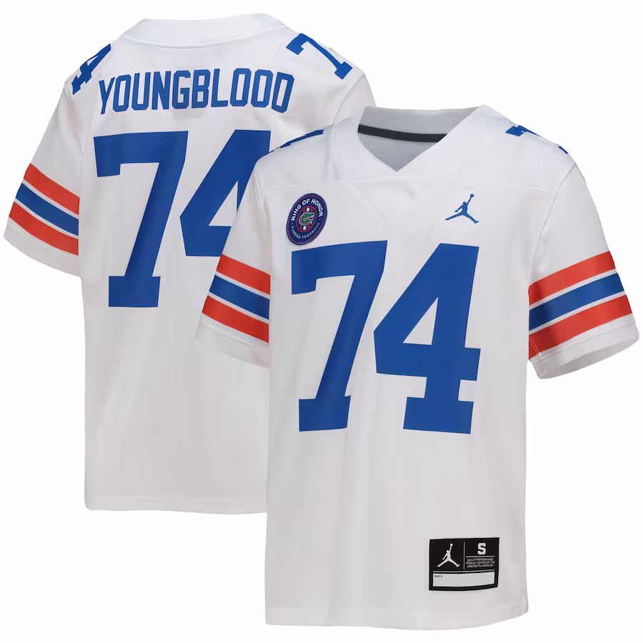Jack Youngblood Florida Gators Jordan Brand Youth Alumni Jersey - White - Jersey