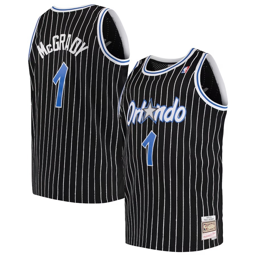 Men's Orlando Magic Tracy McGrady Mitchell & Ness Black 2003/04 Big & Tall Hardwood Classics Swingman Jersey - Jersey