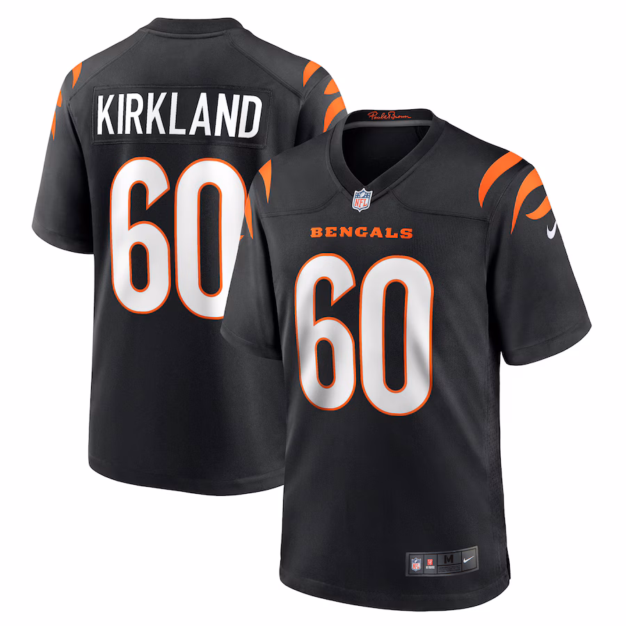 Men's Cincinnati Bengals Jaxson Kirkland Nike  Black Team Game Jersey - Jersey