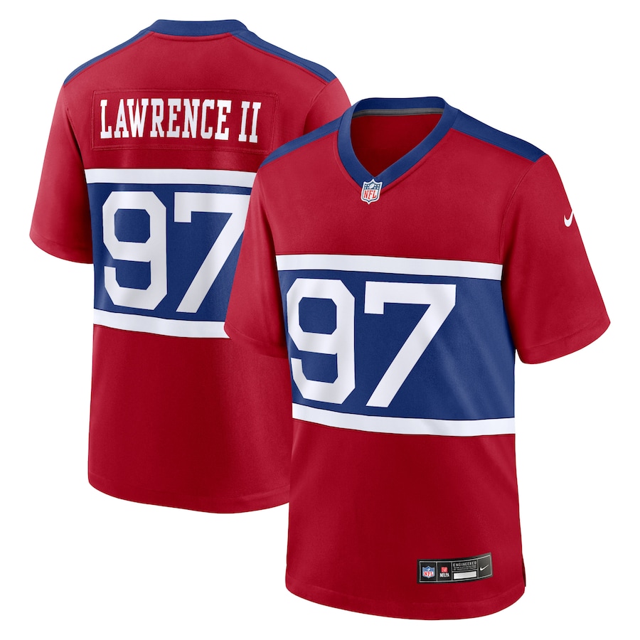 Men's New York Giants Dexter Lawrence II Nike Century Red Alternate Player Game Jersey - Jersey