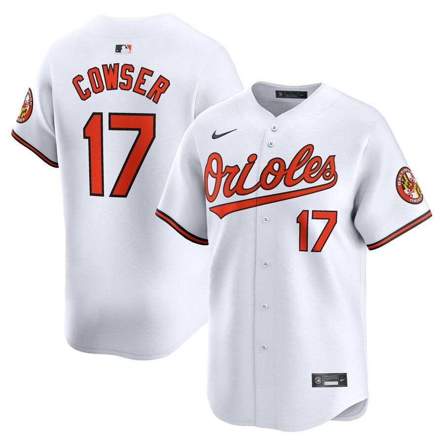 Men's Baltimore Orioles Colton Cowser Nike White Home Limited Player Jersey - Jersey