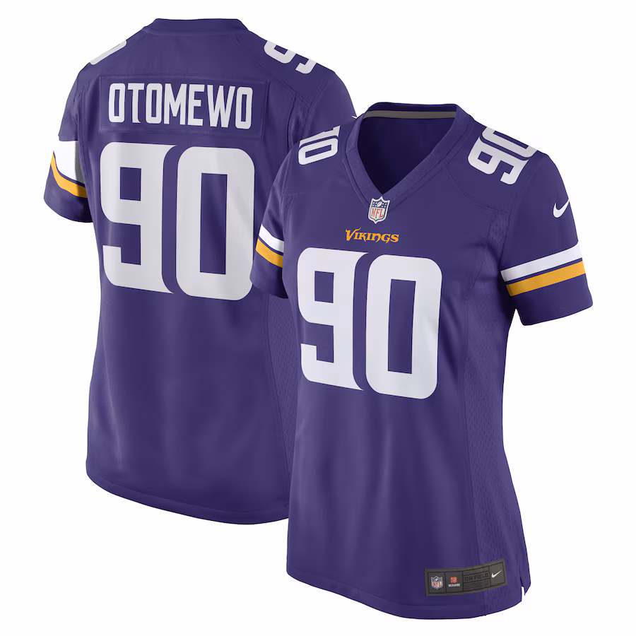Women's Minnesota Vikings Esezi Otomewo Nike Purple Game Player Jersey - Jersey