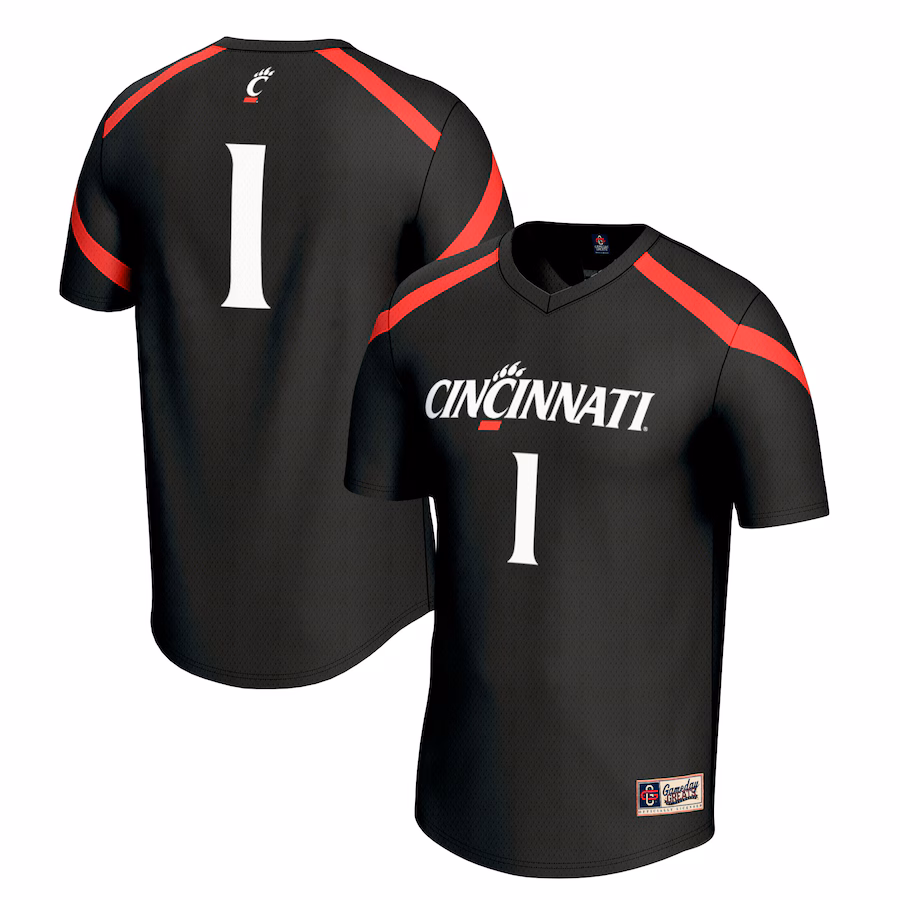 Youth GameDay Greats  Black #1 Cincinnati Bearcats Lacrosse Fashion Jersey - Jersey