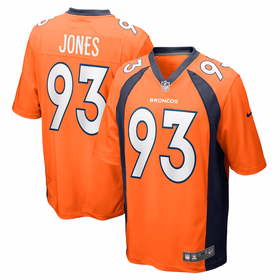 Men's Denver Broncos Troy Jones Nike Orange Game Jersey - Jersey