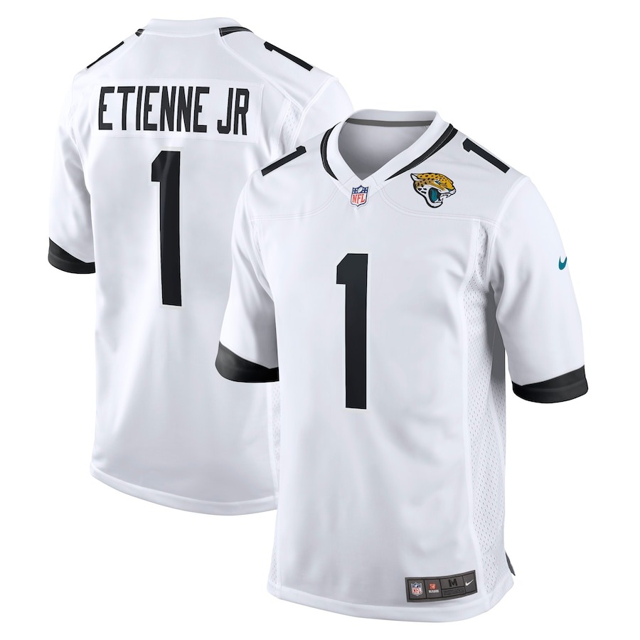 Men's Jacksonville Jaguars Travis Etienne Jr. Nike White Game Player Jersey - Jersey