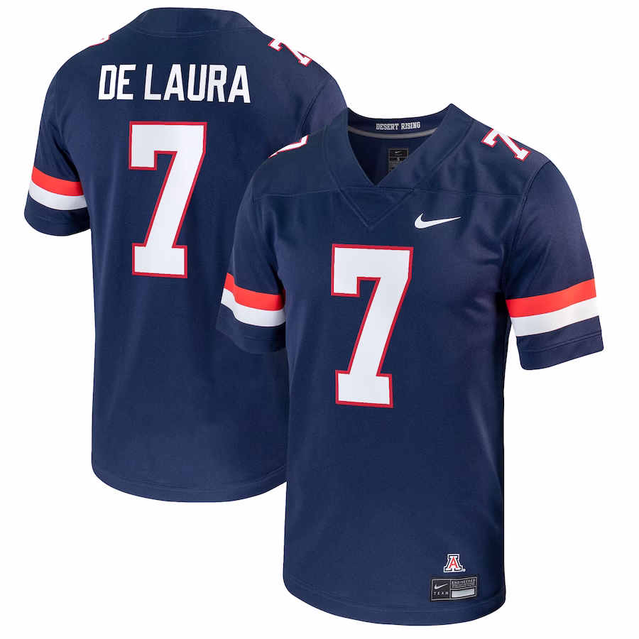 Jayden de Laura Arizona Wildcats Nike NIL Replica Football Jersey - Navy - Jersey