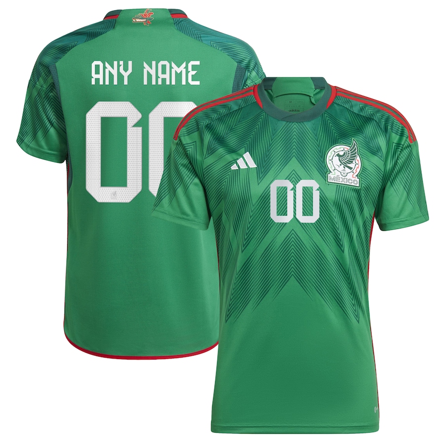 Men's Mexico National Team adidas Green 2022/23 Home Custom Replica Jersey - Jersey