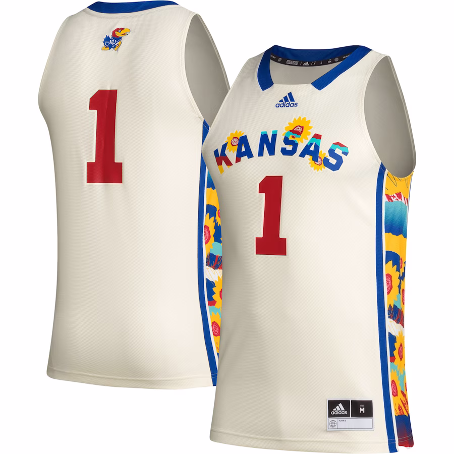 #1 Kansas Jayhawks adidas Honoring Black Excellence Basketball Jersey - Khaki - Jersey