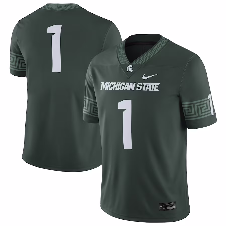 #1 Michigan State Spartans Nike Football Game Jersey - Green - Jersey