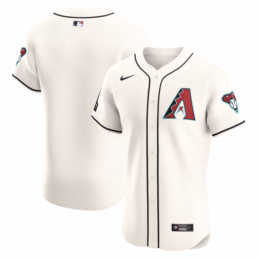 Men's Arizona Diamondbacks Nike White Home Elite Patch Jersey - Jersey