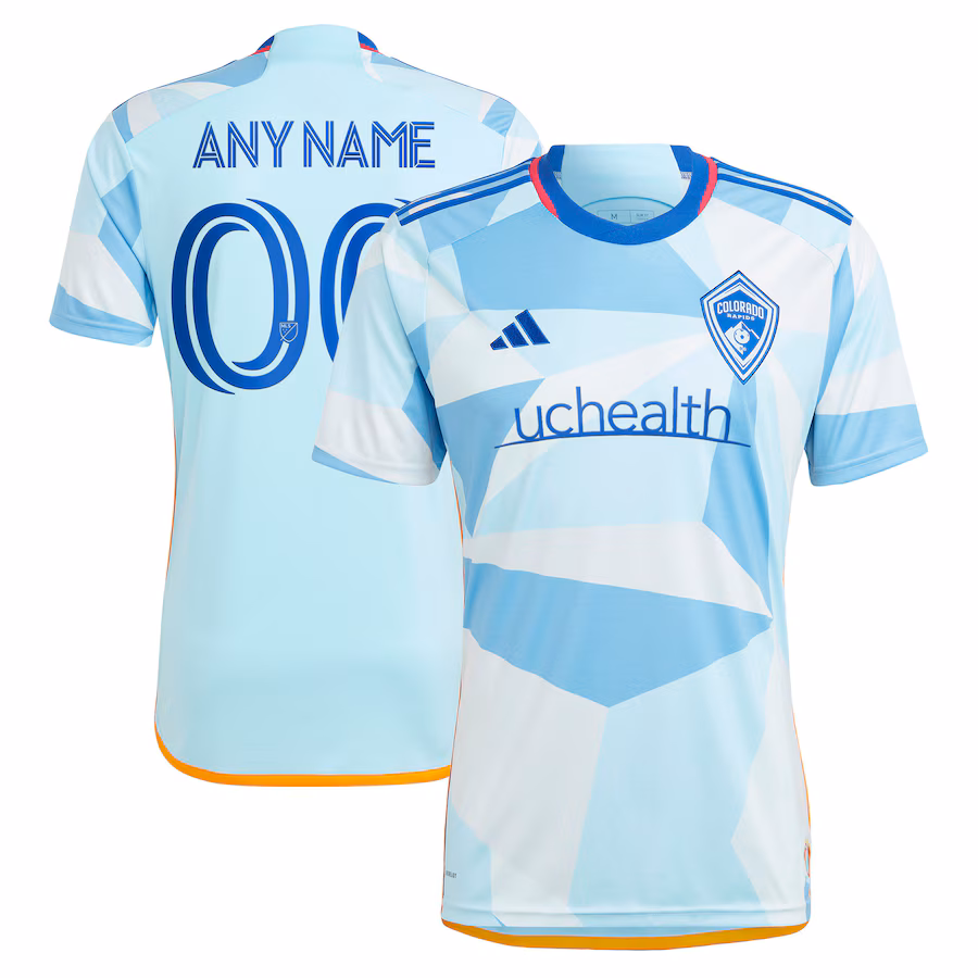 Men's Colorado Rapids adidas Light Blue 2023 New Day Kit Replica Custom Jersey - Jersey